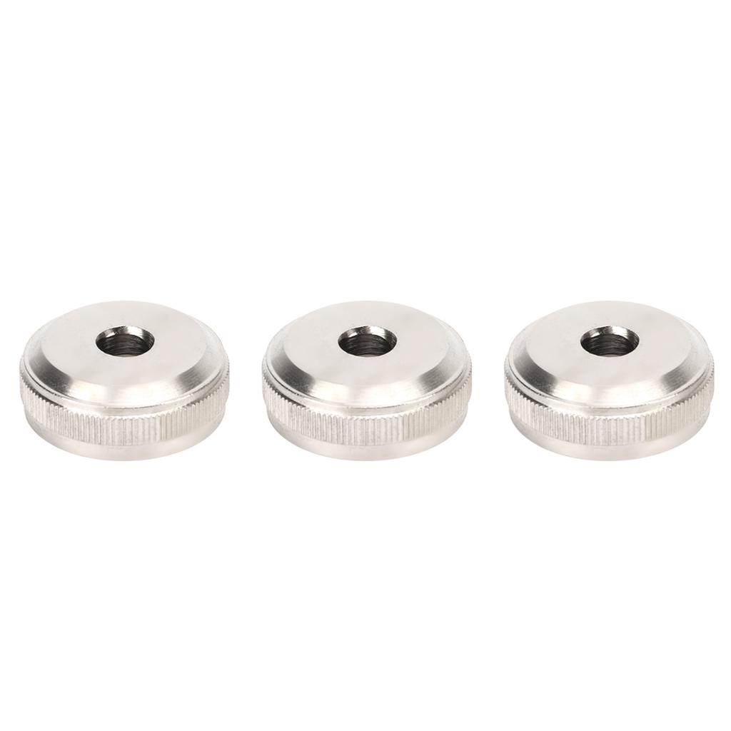 3Pcs Trumpet Valve Cap Metal Silver Screw Piston for Trumpet Replacement Musical Instrument Accessories Trumpet Bottom