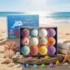Amusant pour le bain avec le set de 12 bombes de bain pour enfants, bulles géantes naturelles et jouets de l'océan