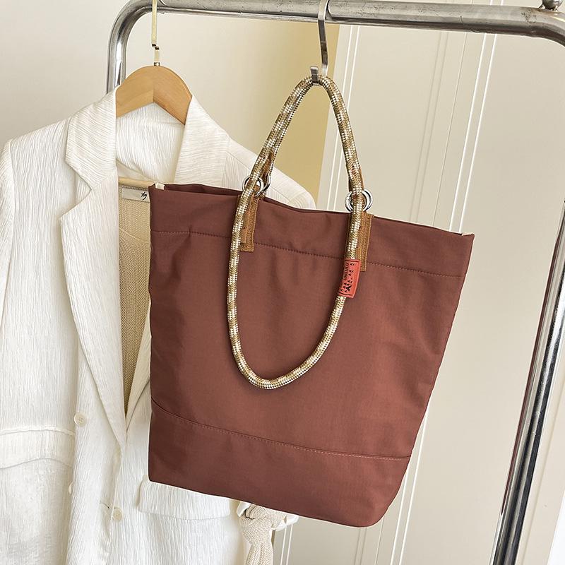 

Корейский стиль большая вместимость нейлоновая сумка-тоут: Универсальная легкая наплечная сумка унисекс 40cm x 13cm x 37cm красный/оранжевый