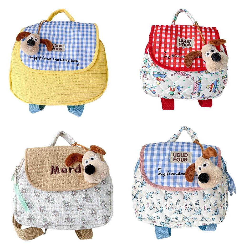 Backpack Checkered Dog Childrens Animal Pattern Bag Parentchild Mommy Bag
