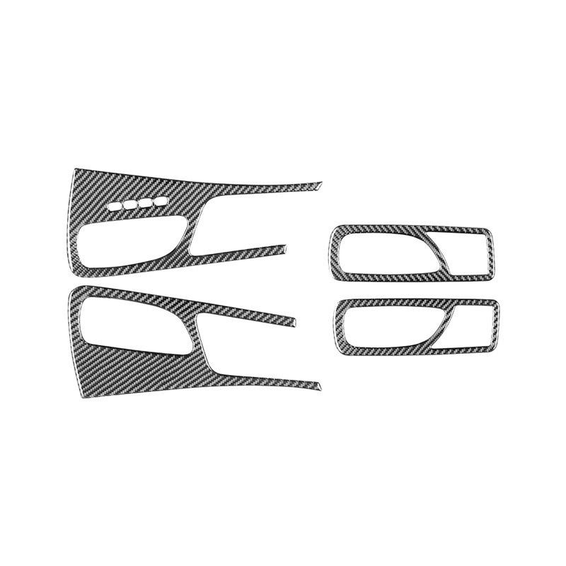 For LEXUS RX350 RX450H 2010-2012 Carbon Fiber Car Inner Door Pull Handle Panel Trim Cover Decoration Sticker Interior Parts