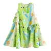 Mädchen Farbverlauf Regenbogen Hosenträger Rock Kleid Sommer Meeresstrand Rock