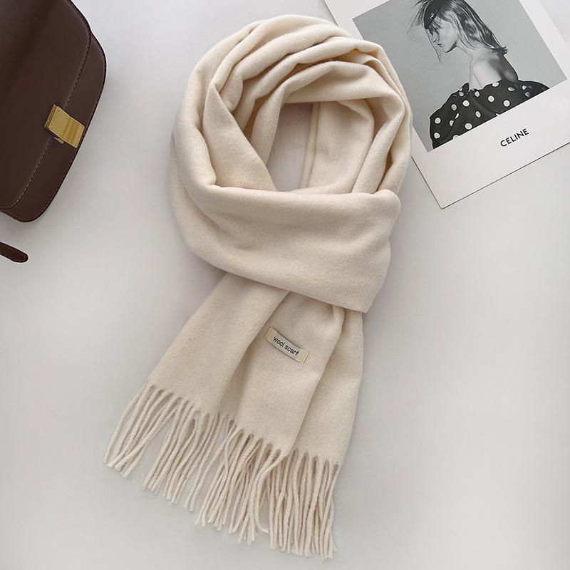 Winter Narrow Scarf 19 Color 8% Wool Scarf Hot Selling Solid Color Scarf Men's and Women's Universal Warm and Cold Proof Scarf