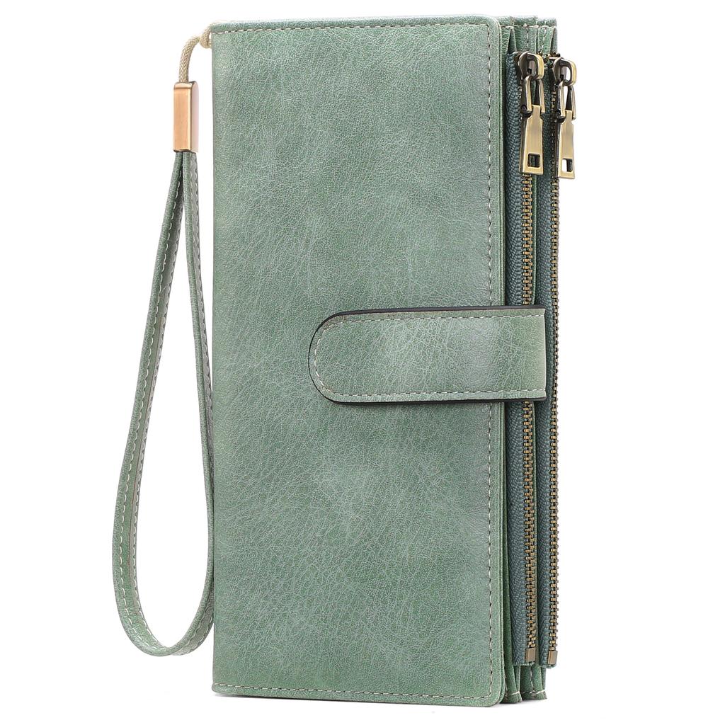 New women's long wallet retro three-fold mobile phone bag