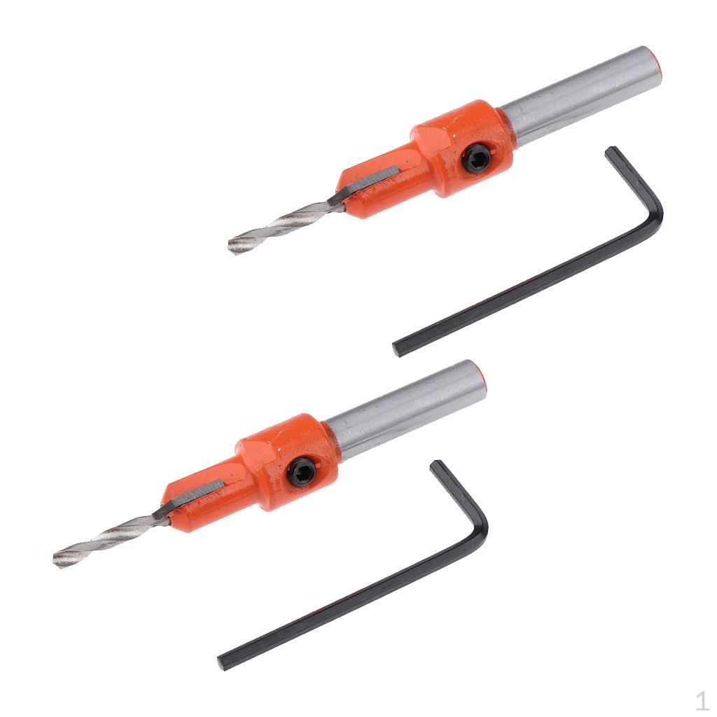

2Pcs Woodworking Countersink Drill 3.2mmx10mm