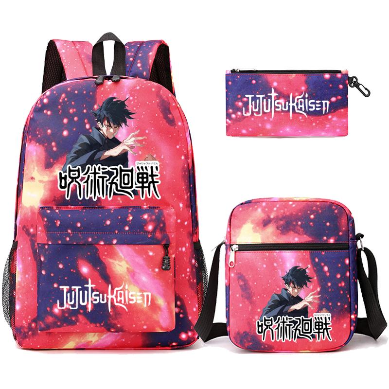 3 teile/satz Anime Rucksack für Jungen Mädchen Leichte Taschen Hildren Schul Student Kawaii Rucksack Zurück Zu Schule