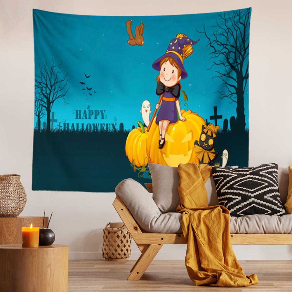

Хэллоуин ужас тыквы принт узор гобелен потолок дома гостиная спальня украшение стены гобелен 230x180 см 100x75cm