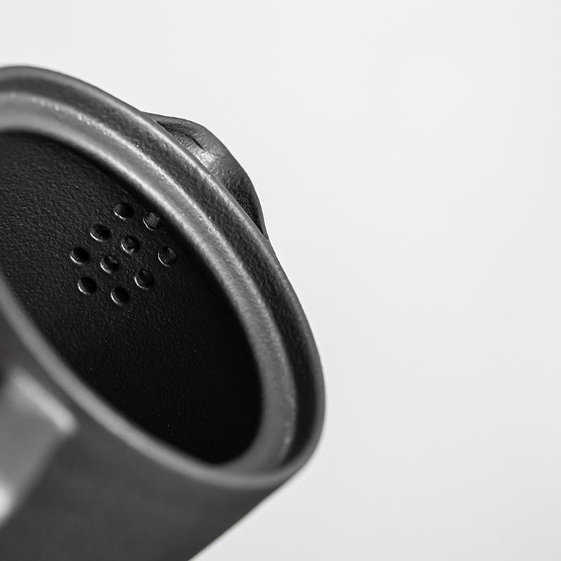 240ml Japanese Style Ceramic Teapot Yuanshan Black Pottery Kung Fu Tea Set