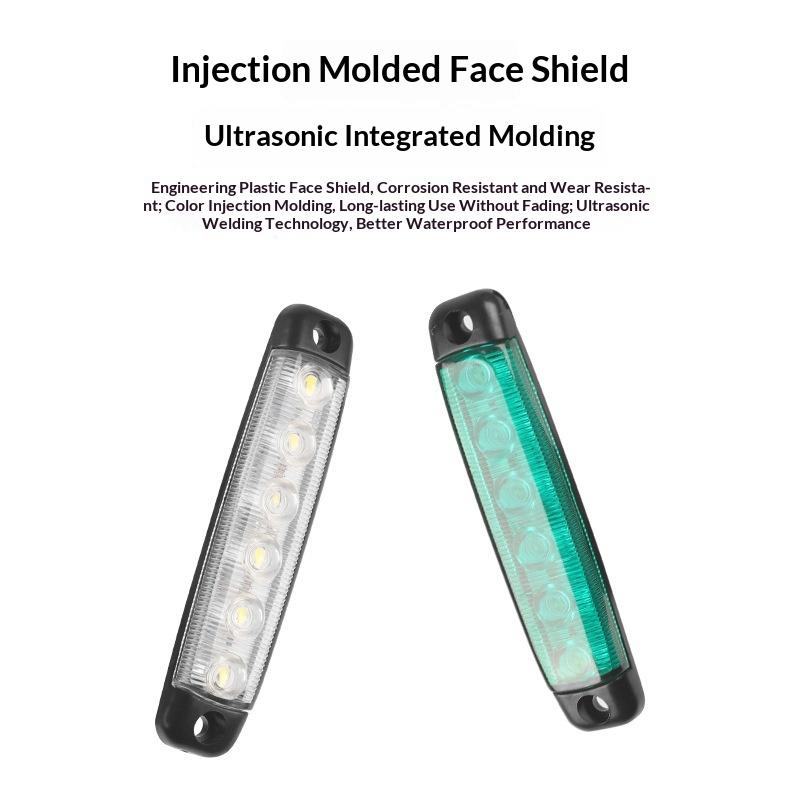 2Pcs Automotive LED Lights 12V/24V Universal Truck Van Side Marker Light Low-Speed LED Trailer Warning Light Rear Side Brake L
