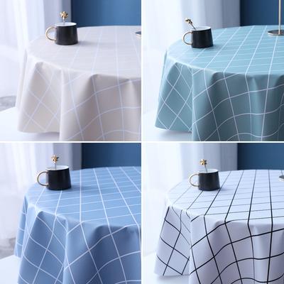 Small Round Table Tablecloth Waterproof, Oil-Proof And Scalding-Proof Pvc Household Dining Table Cloth Coffee Table Round Tablecloth