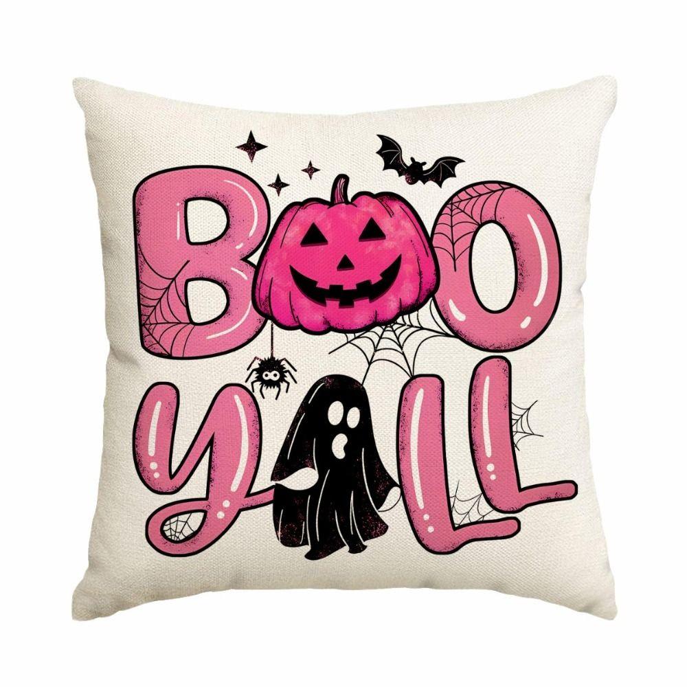 Halloween Pillow Covers Funny Pumpkin Ghosts Print Pattern Throw Cushion Cover Black Cat Party Supplies Pillowcase Home Decor