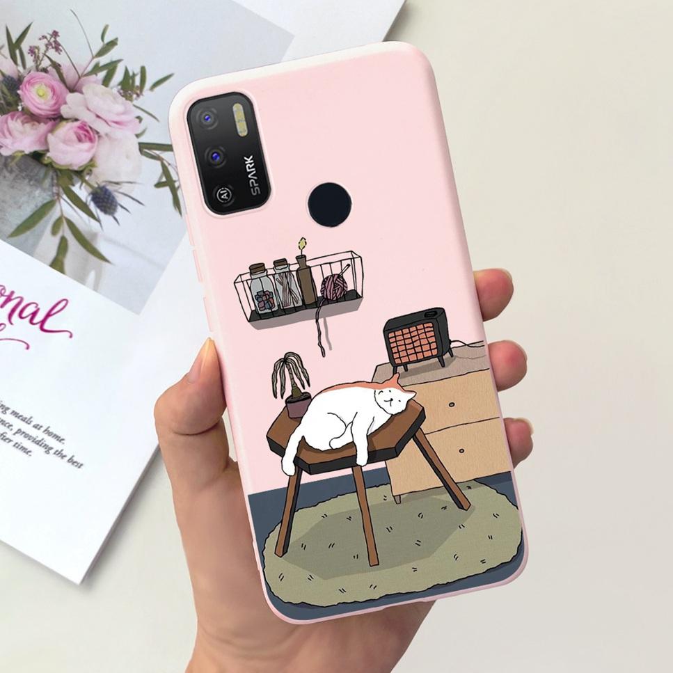 For Tecno Spark 5 Air 7.0" Case Space Astronaut Cute Cat Soft Silicone Cover For Tecno Spark5 Air KD6a Bumper Phone Case Coque