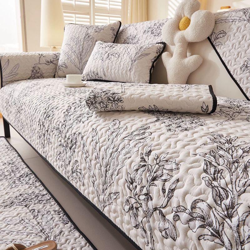 

All-Cotton Pastoral Anti-Slip Cover Cloth Cushion Mo. 45*45 pillow case without core, single