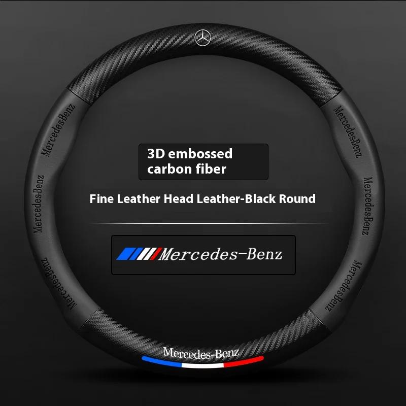 

Car Steering Wheel Cover For Mercedes Benz A B C E S Class AMG GLA GLB GLC GLE CLA CLS SLC GLS GLK SLK Vito ML Pilot A45 C43 C63