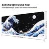 Office Gaming Large Black Mouse Pad Mice Mat Desk Pad Sea Wave