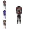 Metallic Skull Bodysuit With 3d Digital Print For Halloween Cosplay And Fantasy Dressup