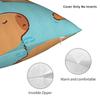 Pillow Case Kawaii Capybara   Square  Pillow Cover For Couch Sofa Bedroom Retro Trendy Pillowcases