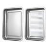Rectangular 201 Stainless Steel Shallow Meal Tray