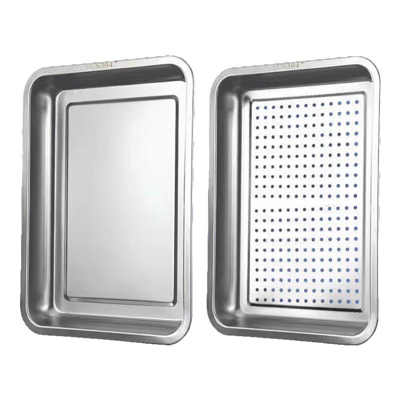 201 Stainless Steel Rectangular Food Tray