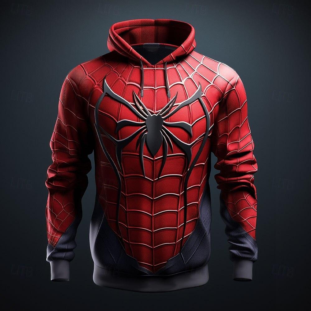 Funny 3D Spider Printed Men's Hoodies Autumn and Winter Casual Sweatshirts Fashion Comfortable y2k Clothes High Quality Pullover