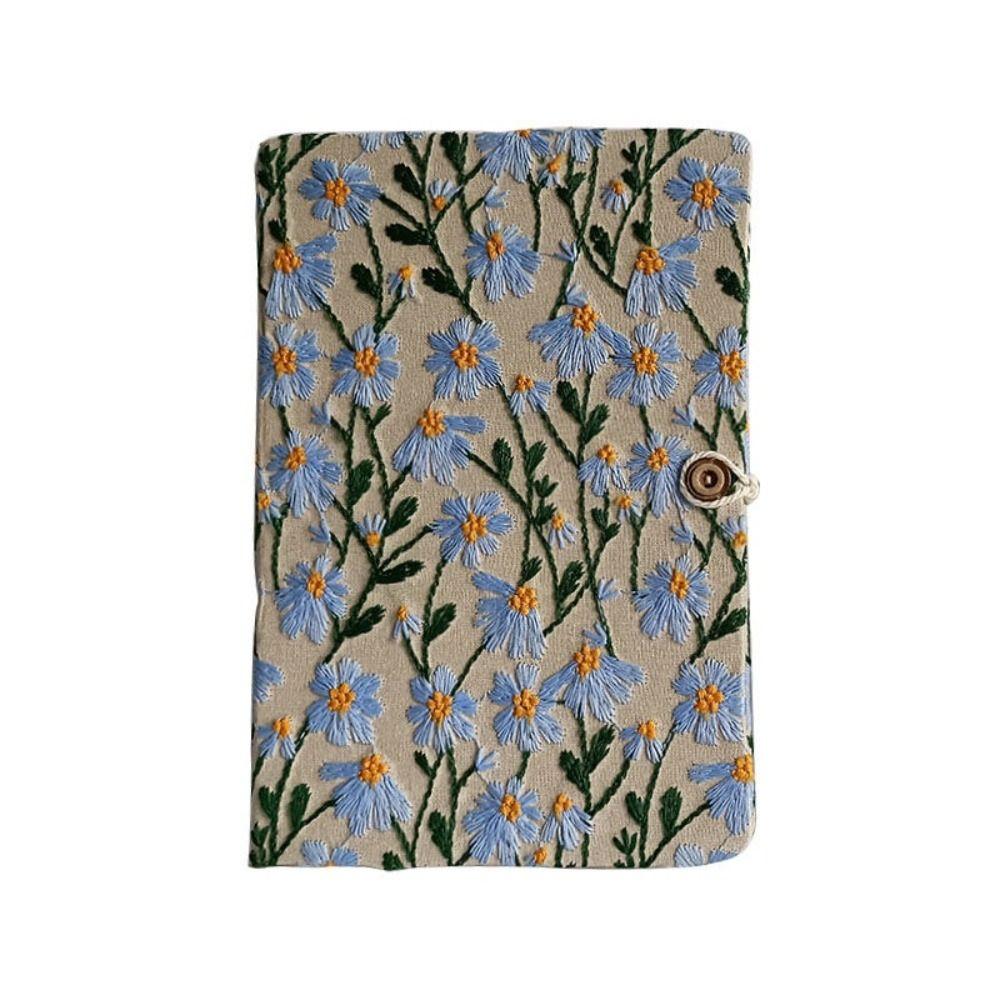 100 Blatt Stoff Notizbuch A5/A6 Tagebuch Notizbuch Hochwertiges Stoff Stickerei Notizbuch