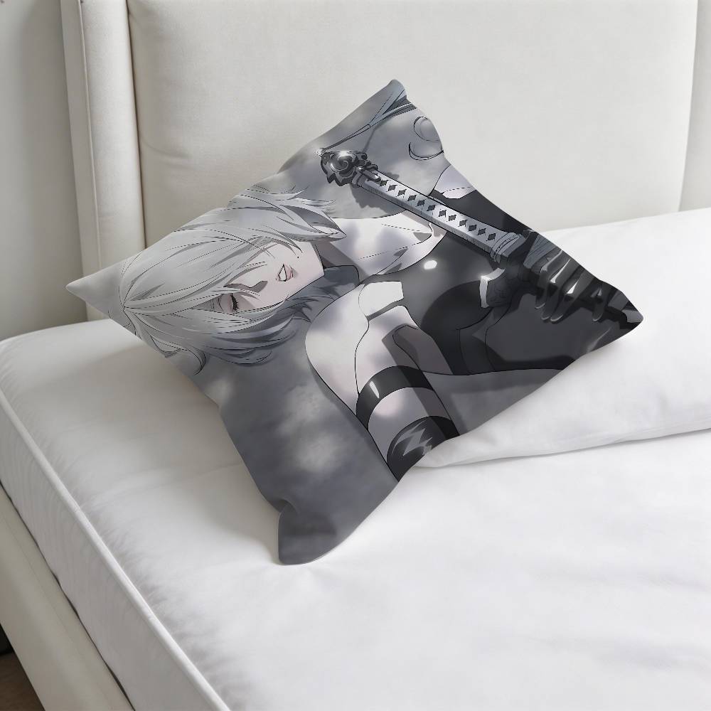 Cool NNieR AAutomata 2B Fashion Square Pillow Case Durable Throw Pillow Cover for Sofa Couch Chair