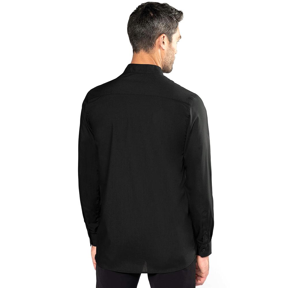 Kariban Mens Long Sleeve Mandarin Collar Shirt