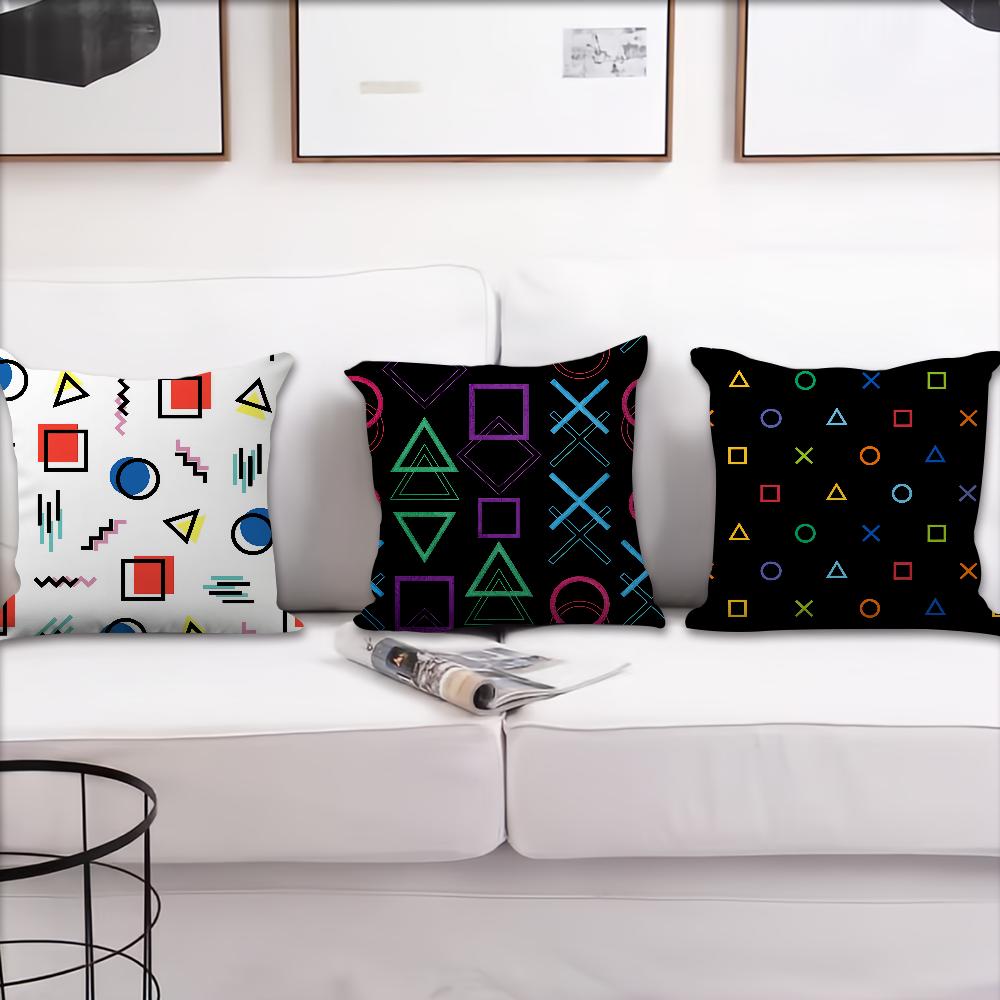 Style Soft Comfortable Anime Gamer Pillow Case for Sofa Living Room Game Home Office Fan Decor Design Square Protective Covers