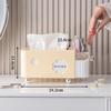 Cream Style Desktop Tissue Box Holder Creative Living Room High-end Luxury Bedroom Coffee Table Napkin Storage Organizer