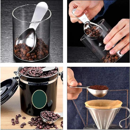 Coffee Scoop Stainless Steel Measuring Spoon 15/30ML Tablespoon for Ground Coffee Loose Tea Sugar Flour Kitchen Tool Home Use4