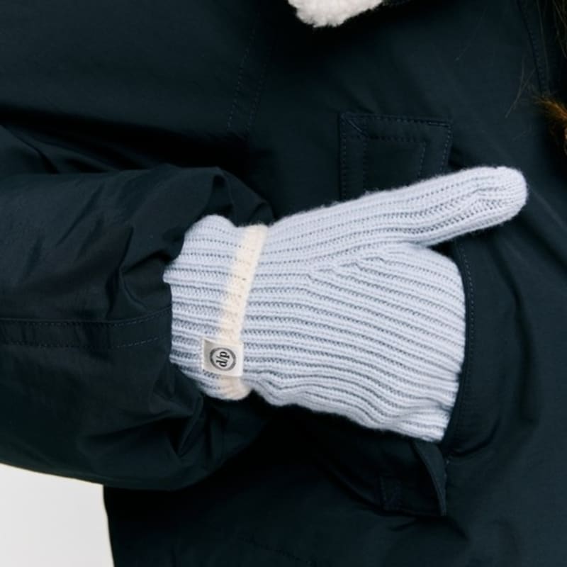 DEPOUND Line Knit Gloves - Skyblue