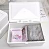 Uniprint Style White Flip-top Storage Box for Card Handbooks, Material Storage, Storage Box for Desk Stationery, Organizing Box for Stationery