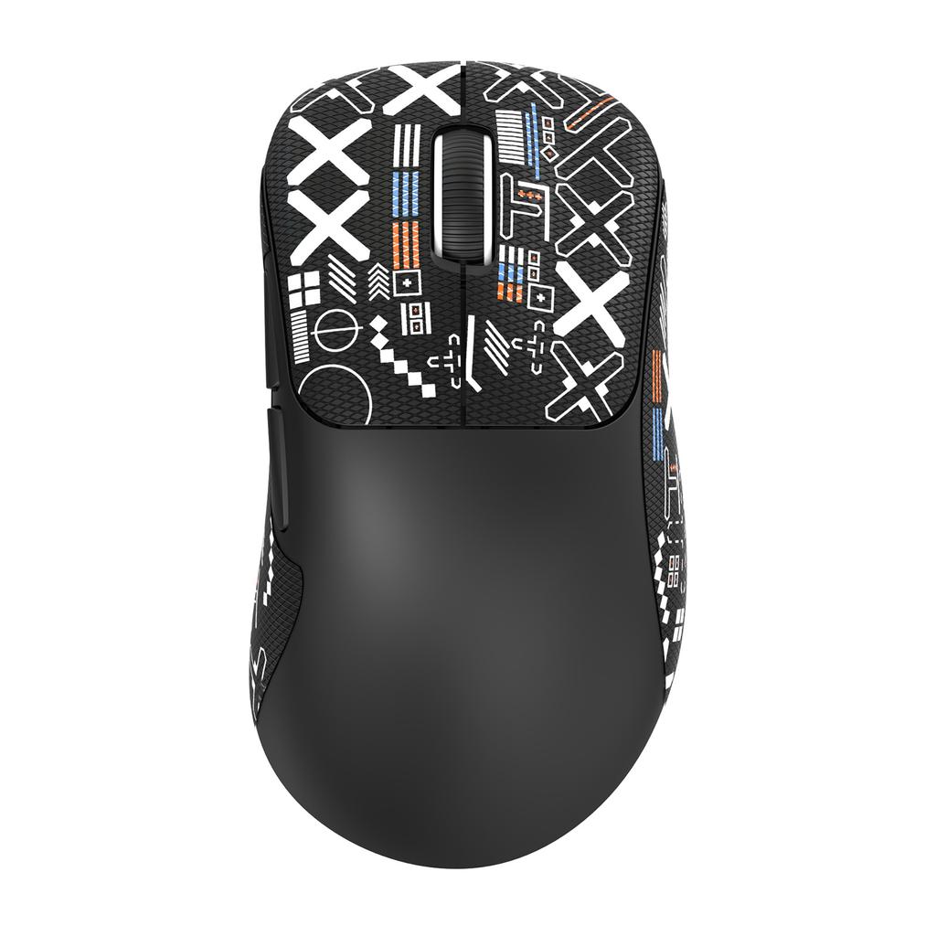Three Mode Gaming Mouse Wired 2.4G BT5.3 10000 DPI Wireless Gaming Mouse with Mouse Sticker Black