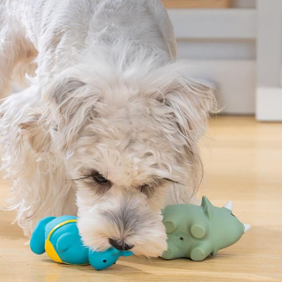Squeaky Dinosaur Dog Chew Toy Bite Resistant Aggressive Chewer Latex Kangaroo Interactive Toy Small Dog Teething Cleaning Boredom Toy