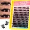 Diy Segmented Single Cluster Of Hair 10-20Mm Simulated Eyelashes With Glue Tweezers Set