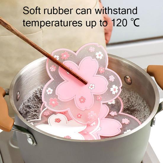 Yousheng Cherry Blossom Silicone Coaster, Heat Insulation Mat for Table, Non Slip Thickened Pad for Cups And