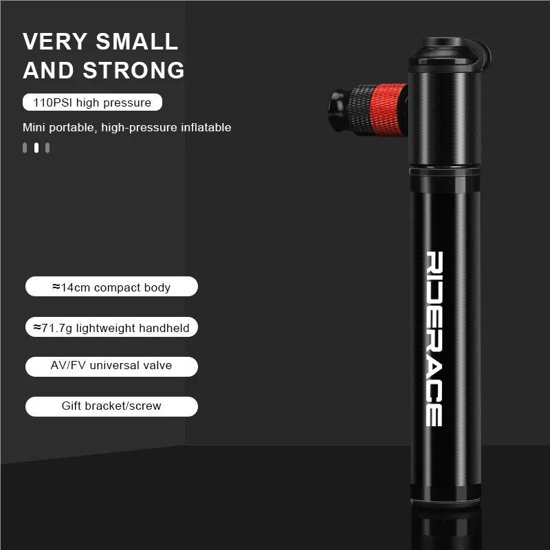 Mini Bike Pump Aluminum Alloy Portable Hand Tire Tube Inflator For Schrader Presta Valve AV FV MTB Road Bicycle CO2 Air Pump
