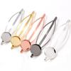 Fashion 12mm 10pcs 5 Styles High Quality 6 Colors Copper Material Hairpin Hair Clips Hairpin Base Setting Cabochon Cameo Base