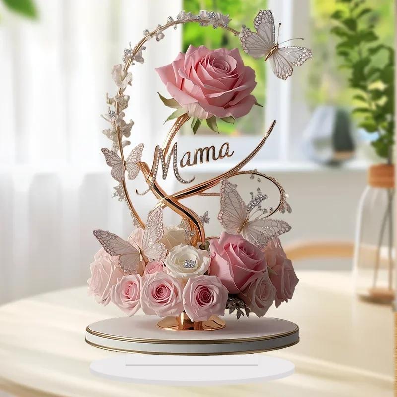 Artificial Crystal Acrylic Tabletop Decoration Gift For Birthday Wedding Anniversary 2D Printing Art