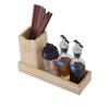 Hanqian Tabletop Condiment & Utensil Set with Wood Base