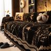 Anti Cat Scratching Luxurious Chenille Sofa Covers with Elegant Fringe Texture Heavyweight Cozy Blanket for Home Couch Bed Decor