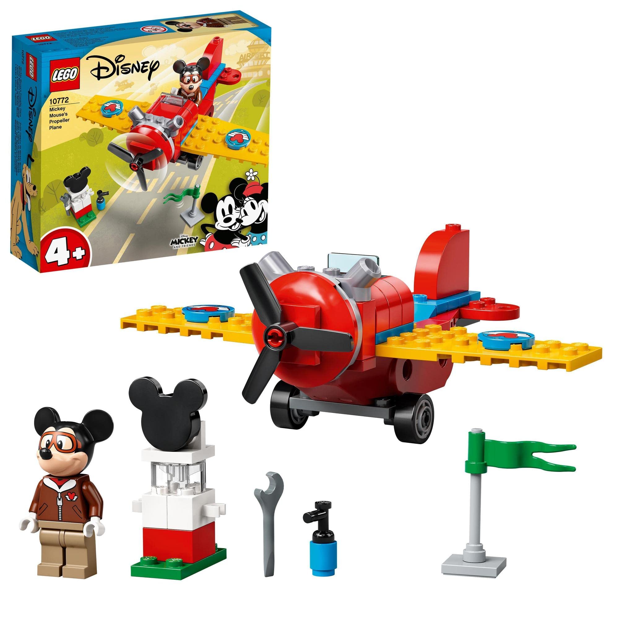 

LEGO Mickey & Friends Mickey s Propeller Plane 10772, Toy, Building Blocks, Gift, Vehicle, Airplane, Boys and Girls, Ages 4 and Up
