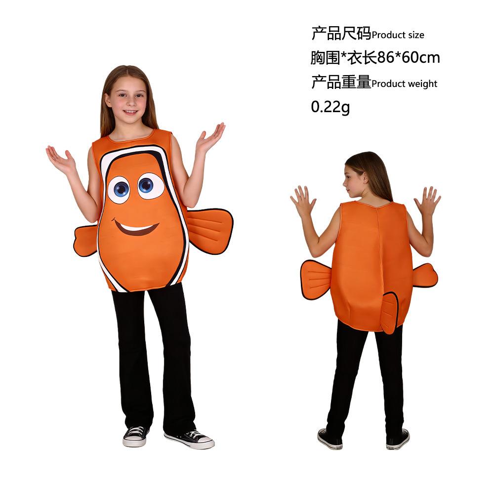 2 Finding Nemo with the same cos suit, clown fish Nemo blue Tang king fish Dolly stage performance sponge suit kids one size