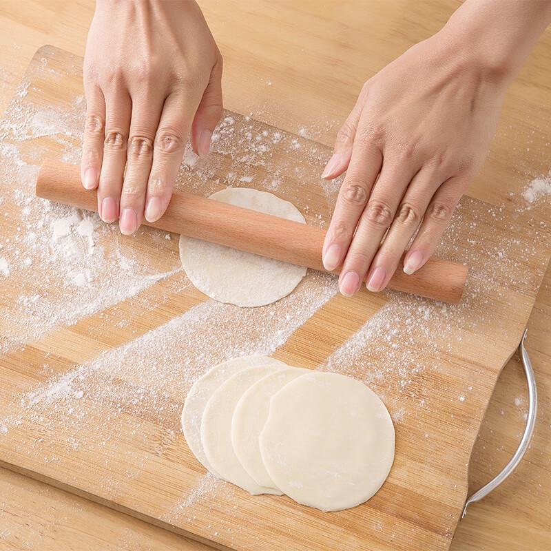 Zhaoran Solid Wood Rolling Pin & Glass Dough Board Set
