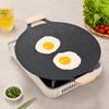 Griglia Elettrica Senza Fumo, Piastra Elettrica Antiaderente, Arrosticino per Carne BBQ Coreano con Manico, Teglia Rotonda da Forno per Bistecche Pancake