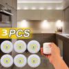 Battery Operated LED Under Cabinet Light with Remote Control Wireless Night Light  Cabinet Lighting