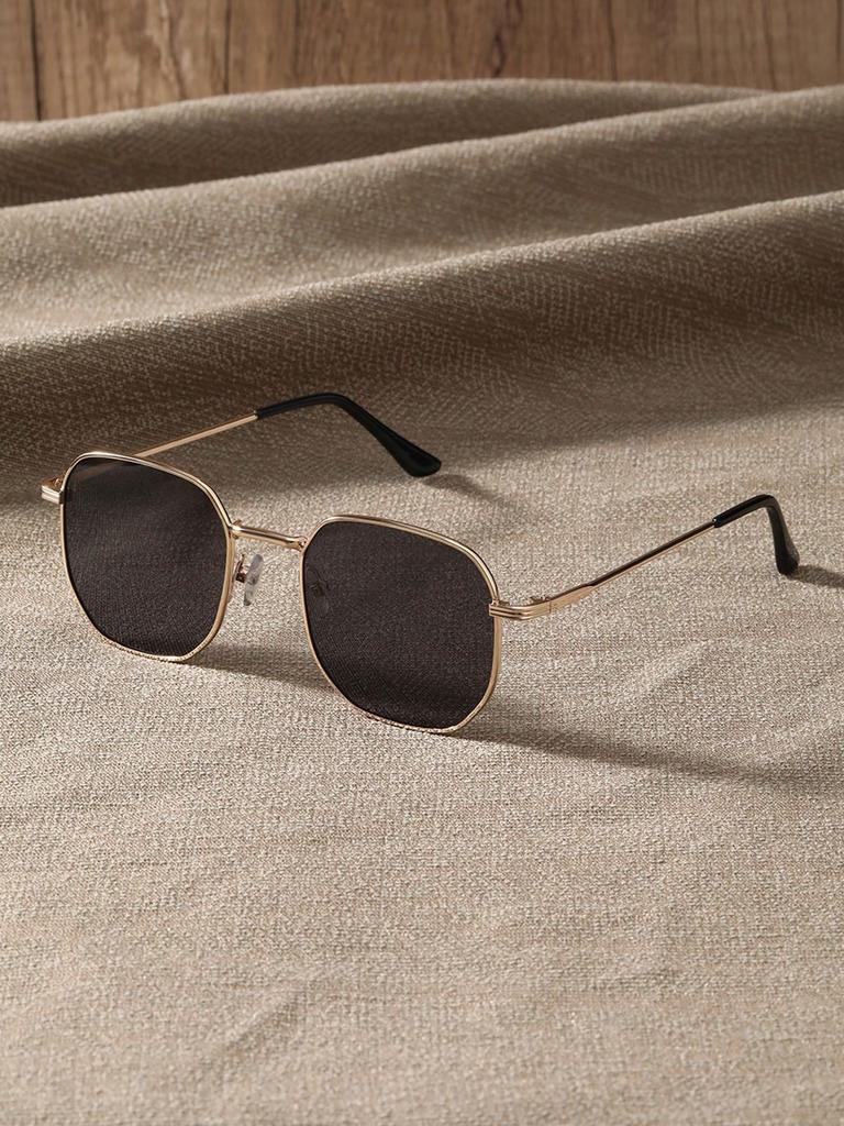 1KS/2KS Módní Geometrické Kovové Obroučky Dámské Sluneční Brýle Pro Muže Pro Každodenní Nošení Odstíny Doplňky Brýlí.