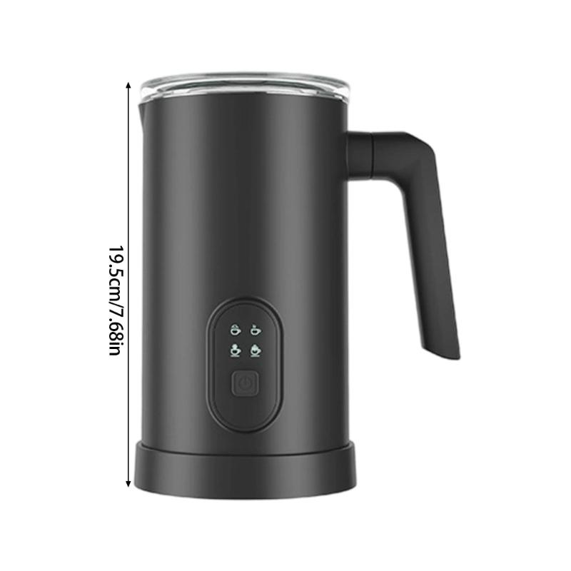 4 In 1 Electric Milk Frother Heater 350ml Stainless Steel Container Quick Foaming Function For Hot Chocolate Cappuccino