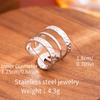 Stainless Steel Adjustable Open Ring - Colorfast Titanium Jewelry