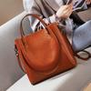 Women's Tote Bag Luxury Split Leather Cowhide Shoulder Bag Large Capacity Handbags Vintage Style Crossbody Bags for Women